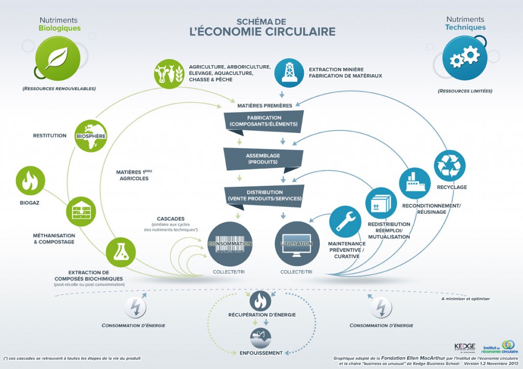 L'économie circulaire - Infographie de l'Institut de l'économie circulaire