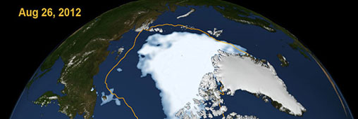 L'Arctique et le Grand Nord vus du ciel en 2012